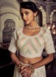 Georgette Off White Designer Lehenga Choli