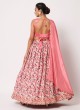 Pink Fancy Printed Sequins Embellished Lehenga Choli