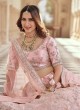 Exuberant Pink Crepe Silk Lehenga Choli