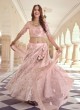 Exuberant Pink Crepe Silk Lehenga Choli