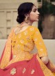 Exuberant Satin Embroidered Yellow Lehenga Choli