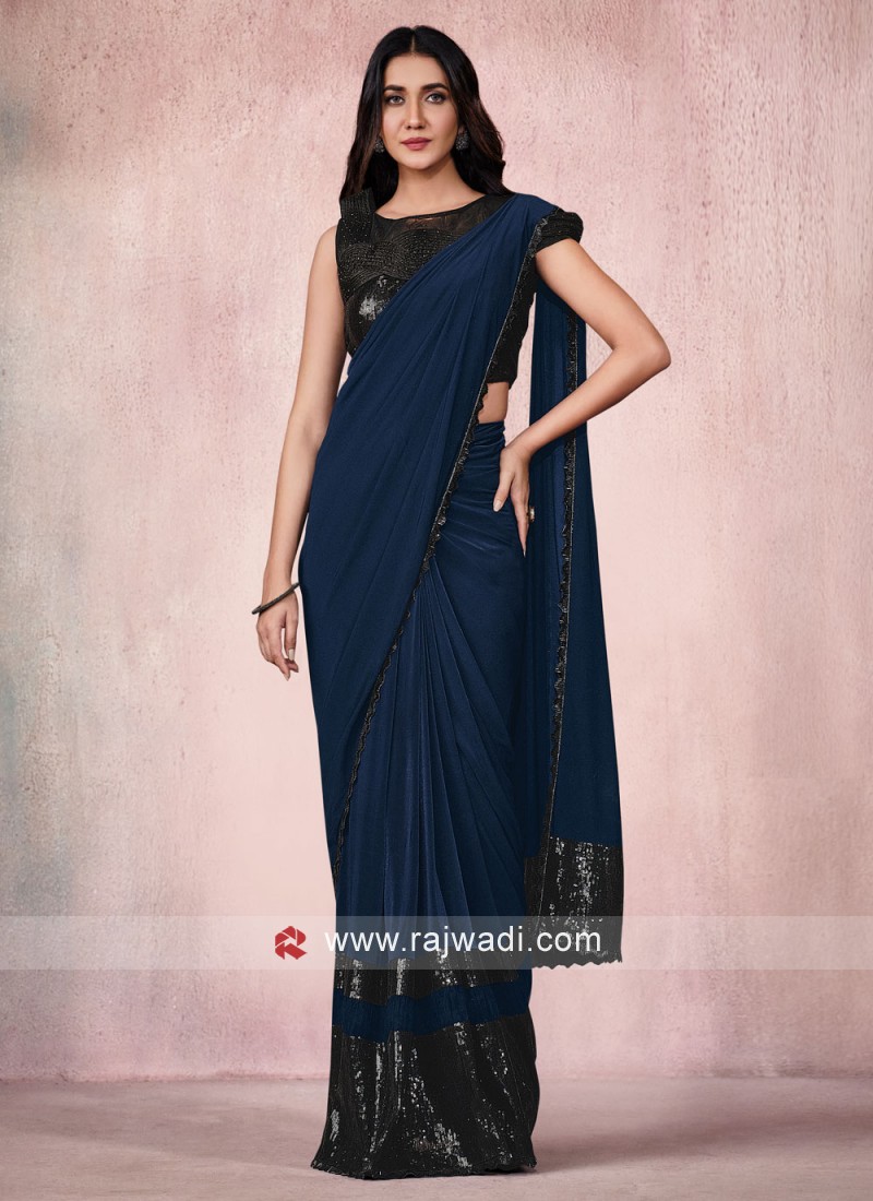Eye-Catchy Embroidered Lycra Classic Saree
