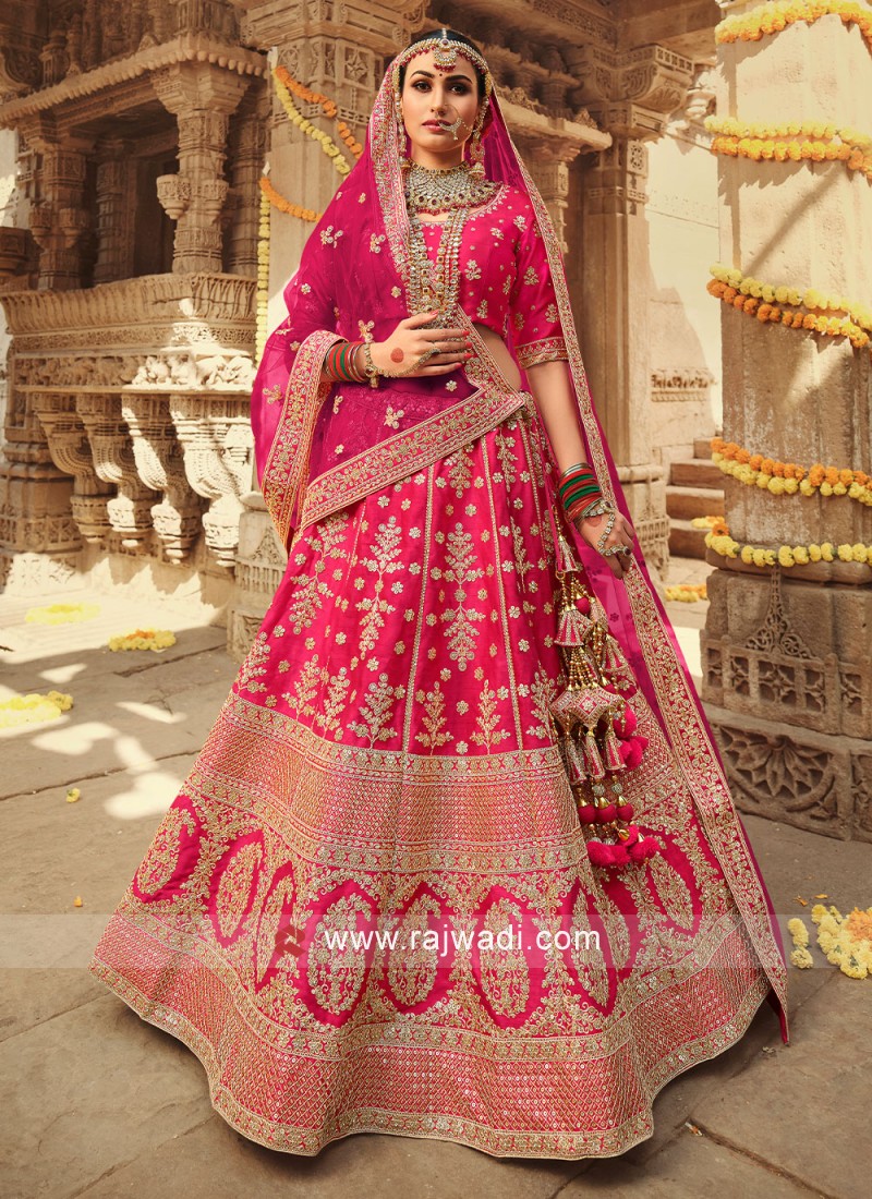 Stylish Zari Wedding Designer Lehenga Choli