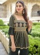 Fab Embroidered Faux Georgette Black Designer Pakistani Salwar Suit