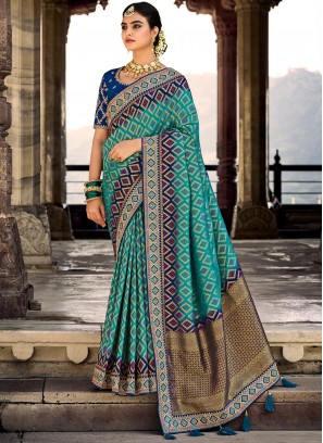 Fancy Fabric Designer Saree in Rama