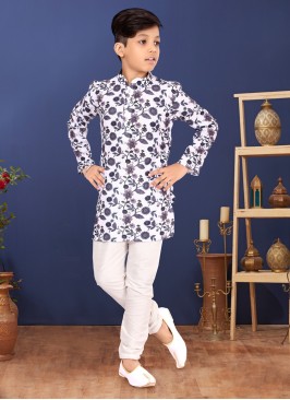 Fancy Floral Printed Kurta Pajama For Boy