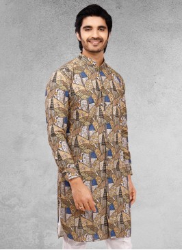 Fancy Printed Kurta Pajama For Men