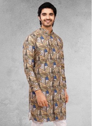 Fancy Printed Kurta Pajama For Men