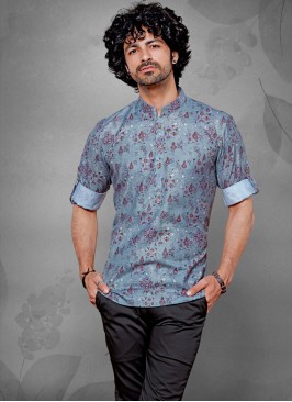 Fancy Printed Kurta Pajama For Men