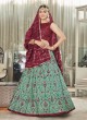 Green Faux Chiffon Lehenga Choli