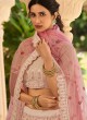 Faux Crepe Thread Lehenga Choli in Pink