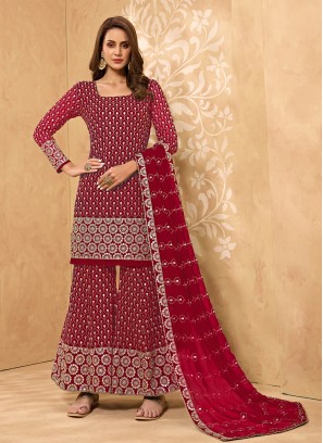 Faux Georgette Rani Designer Pakistani Salwar Suit