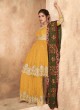 Faux Georgette Yellow Designer Suit