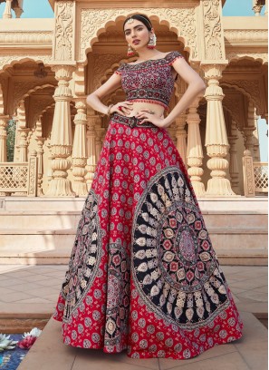 Festive Wear Ajrakh Printed Lehenga Choli