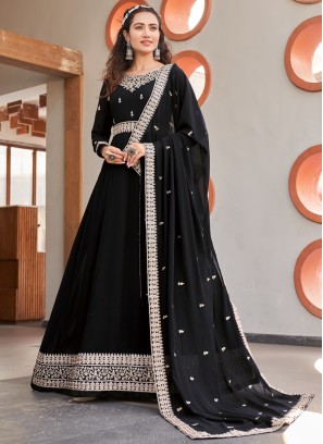 Festive Wear Black Anarkali Suit