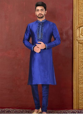 Festive Wear Cobalt Blue Kurta Pajama