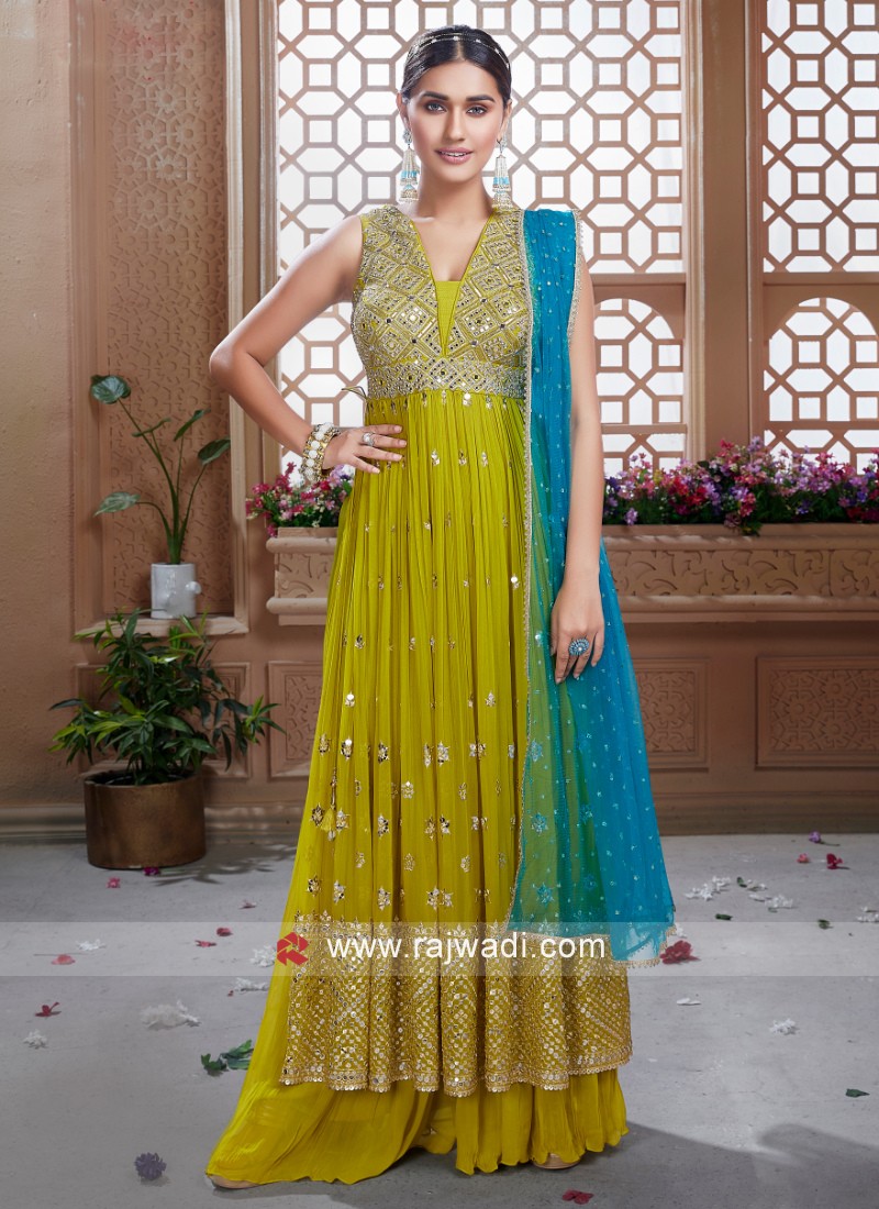 Shivangi Joshi Dark Green Dress Full Stitched – EinayaCollection