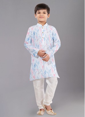 Buy Orange Cotton Silk Embroidered Bundi And Kurta Set For Boys by Apricot  kids Online at Aza Fashions.