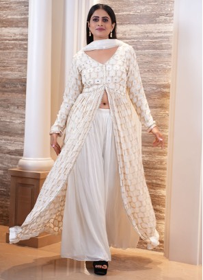 Buy White Palazzo Salwar Suits Online at Best Price on Indian