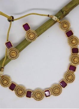 Festive Wear Gold Plated Necklace Set