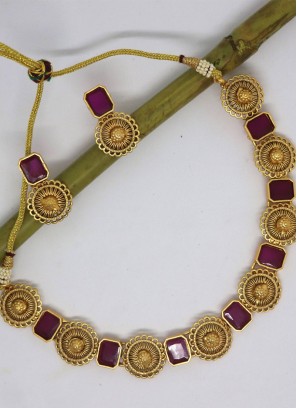 Festive Wear Gold Plated Necklace Set