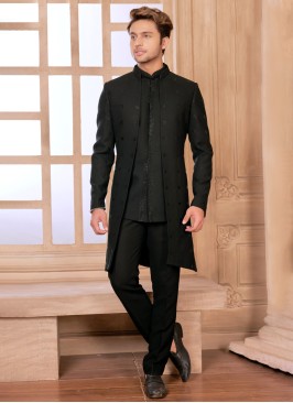 Festive Wear Indowestern In Black