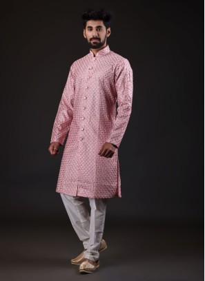 Festive Wear Indowestern In Pink Color