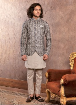 Festive Wear Jacket Style Embroidered Indowestern