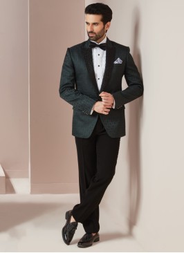 Festive Wear Jacquard Silk Mens Suit