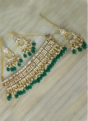 Festive Wear Mirror Necklace Set For Womens