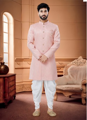 Festive Wear Onion Pink Indowestern Set