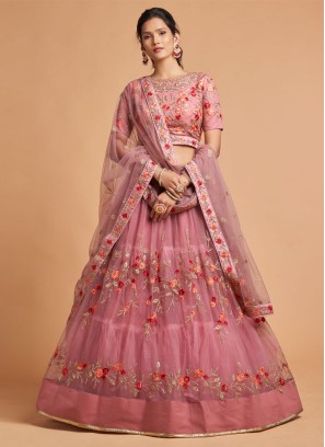 Festive Wear Pink Color Lehenga Choli