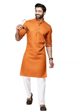 Festive Wear Plain Kurta Pajama