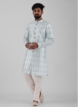 Festive Wear Printed Indowestern For Men