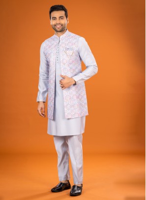 Festive Wear Printed Nehru Jakcet Set