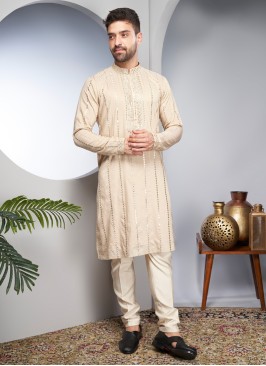 Festive Wear Sequins Embroidered Kurta Pajama