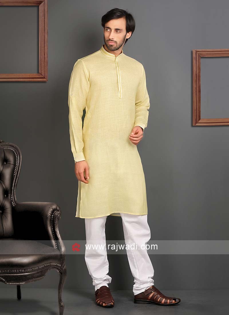 Light yellow best sale kurta pajama