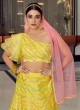 Yellow Art Silk Mirror Enhanced Trendy Lehenga Choli