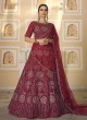 Fetching Mirror Net Maroon Lehenga Choli