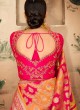 Fine Orange and Pink Silk Classic Designer Saree