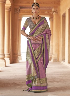 Fine Patola Print Lavender Contemporary Saree