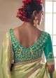 Pista Green Woven Silk Classic Saree