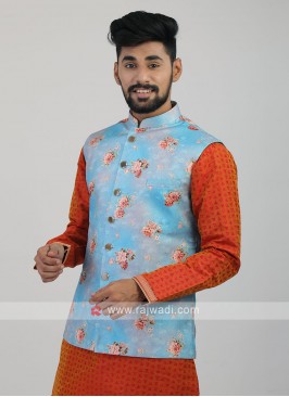 Firozi Color Nehru Jacket