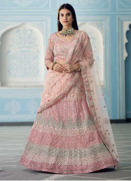 Flattering Thread Organza Lehenga Choli