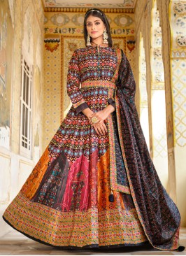 Floral Multi Print Designer Anarkali Suit For Wedding
