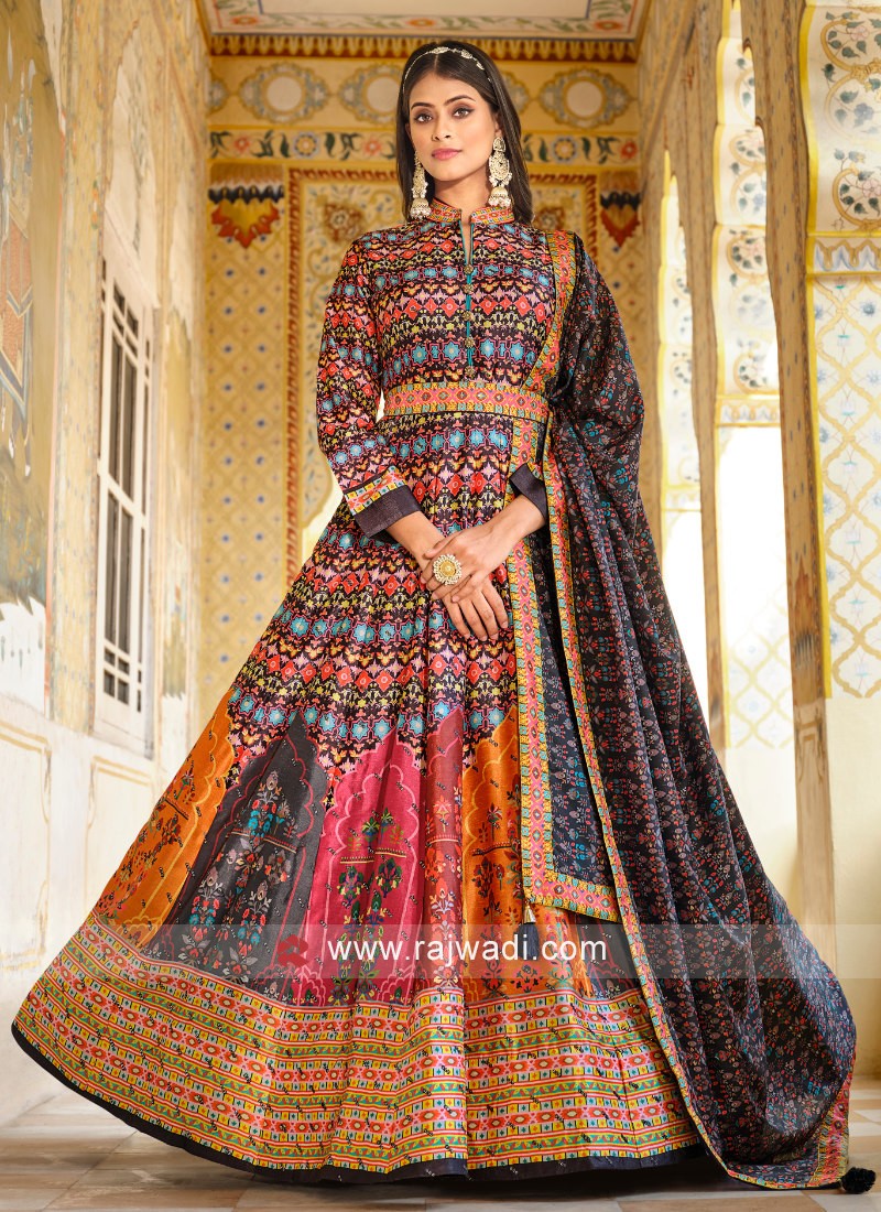 Multi Color Anarkali Dress Online: Latest Designs of Multi Color Anarkali  Dresses Shopping
