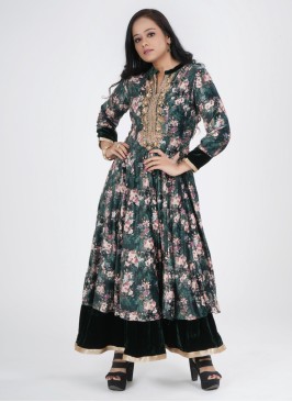 Bandhani Printed A-Line Long Kurti