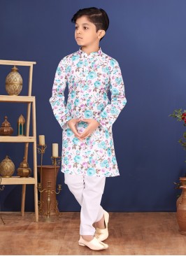 Floral Printed Kurta Pajama For Festive