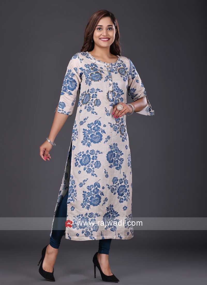 Latest floral outlet kurtis