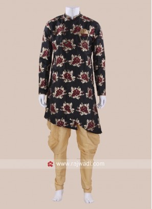 Flower Print Art Silk Indo Western